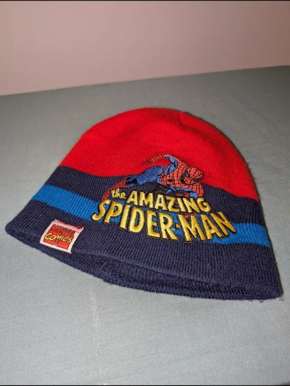 2000's Marvel Spider-Man Knit Beanie - Kids OS siz